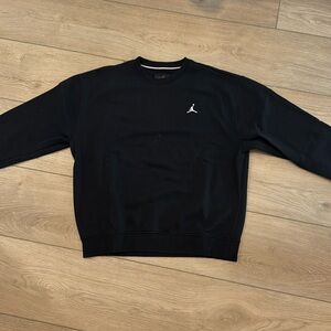 Nike Jordan Essentials Crewneck Sweatshirt Men’s L Black Fleece Jumpman